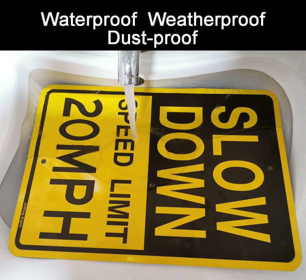 Reflective Speed Limit Sign “Slow Down 20 MPH” 17″x12″ Aluminum 2 Pack