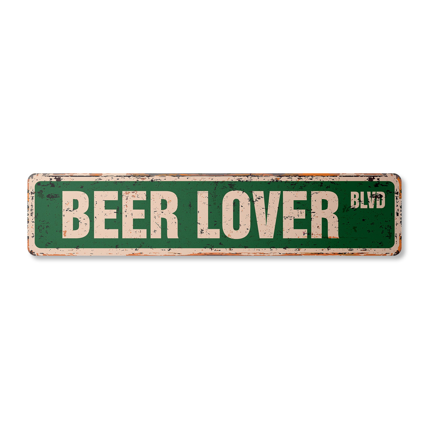 BEER LOVER Vintage Street Sign Metal Plastic cold one brew drinker belly
