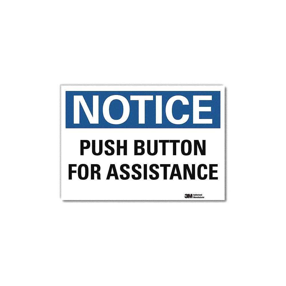 LYLE U5-1473-RD_7X5 Notice Sign,5inx7in,Reflective Sheeting 34JW01