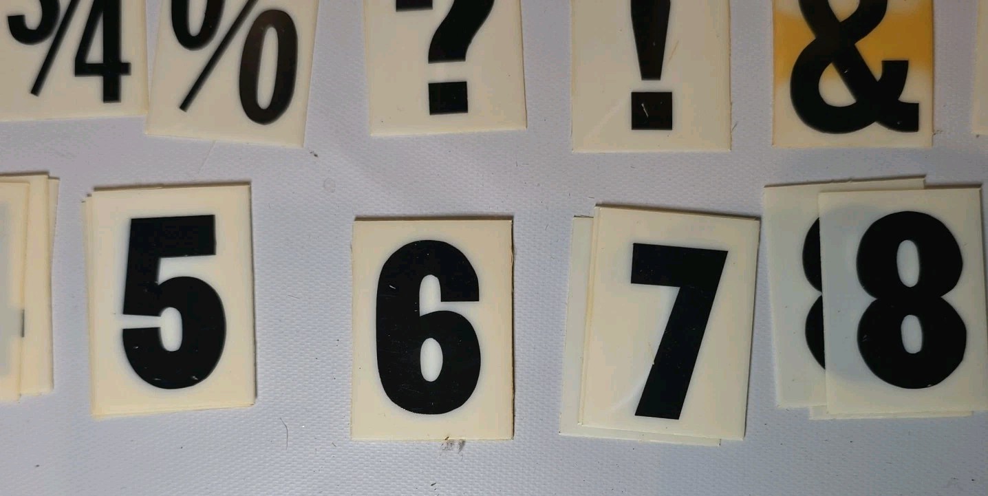 QTY 190 2″ Marquee Sign Letters, Numbers, Fraction Symbols Advertisment Signs