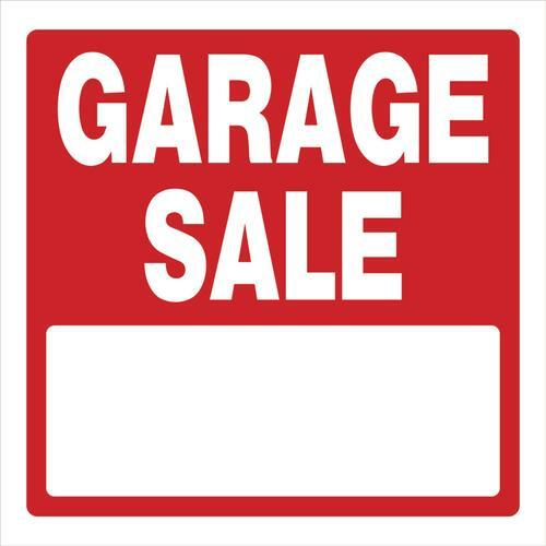 Neat Garage Sale Sign 8 x 12 Inch – 2 Count, White and Red