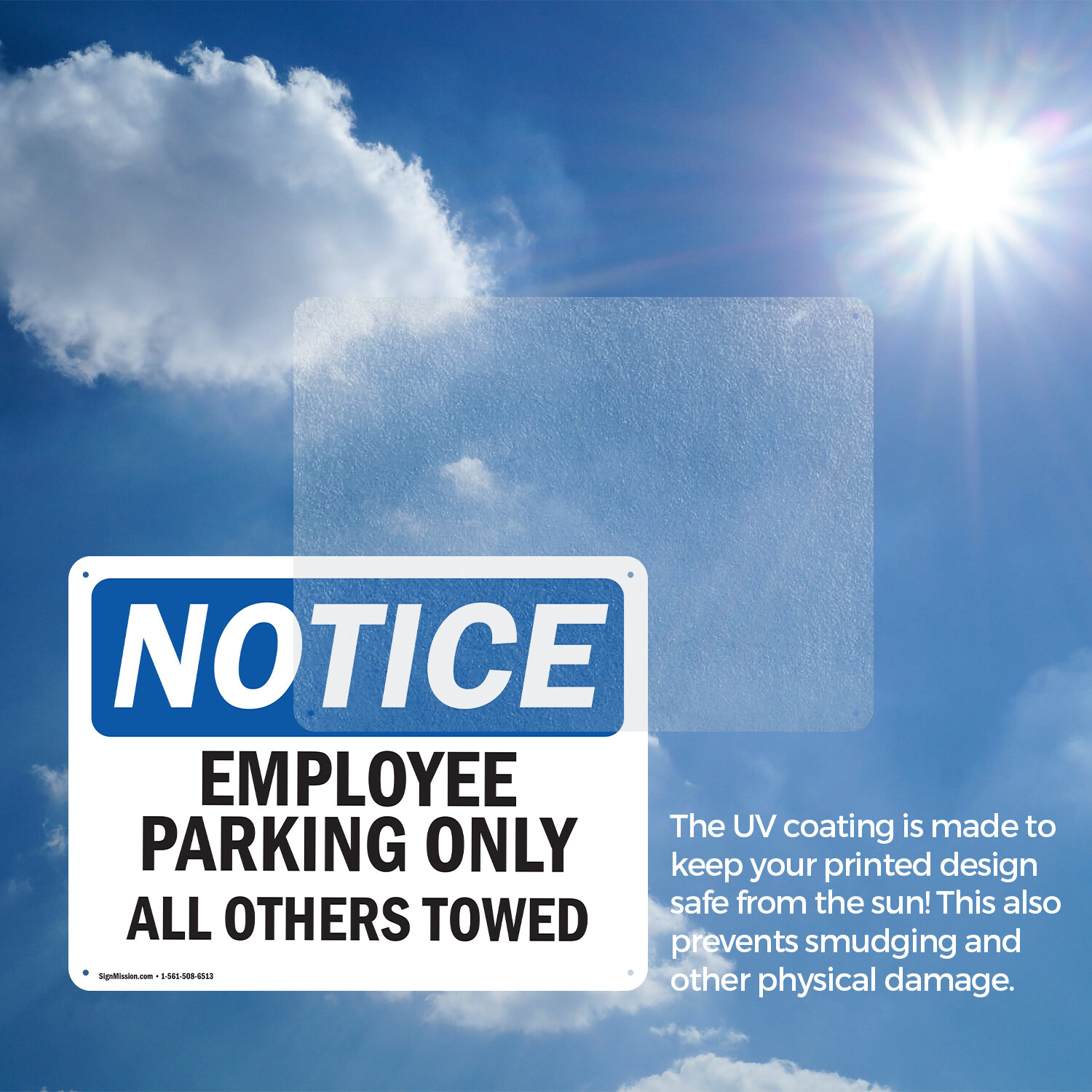 (2 Pack) Employee Parking Only All Others Towed OSHA Notice Sign Decal Metal
