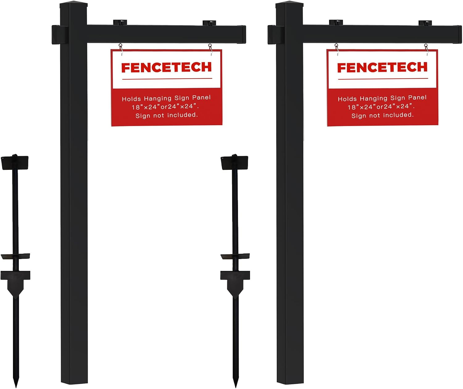 Vinyl PVC Real Estate Sign Post 6′ Tall, Realtor Yard Sign Post, 47″ Arm Holds u