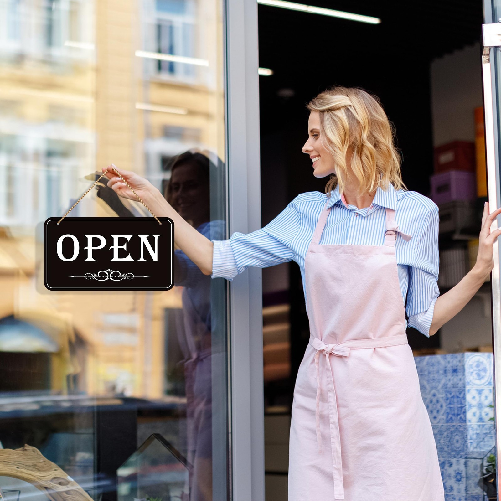 Open Closed Signs for Business, 12×6.7 Waterproof Double Sided Come In or Clo…