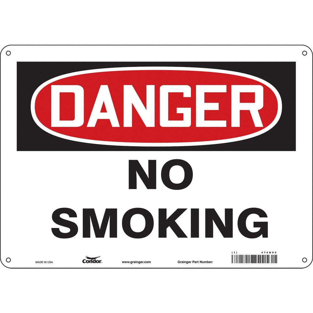 CONDOR 474N90 Safety Sign,10 inx14 in,Polyethylene 474N90
