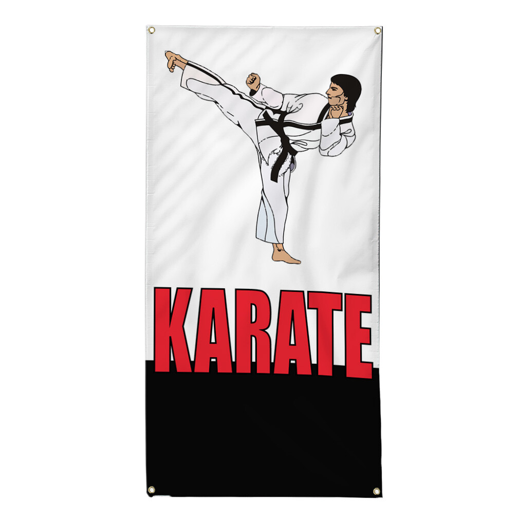 Vertical Vinyl Banner Multiple Sizes Karate Business Advertisement Sports
