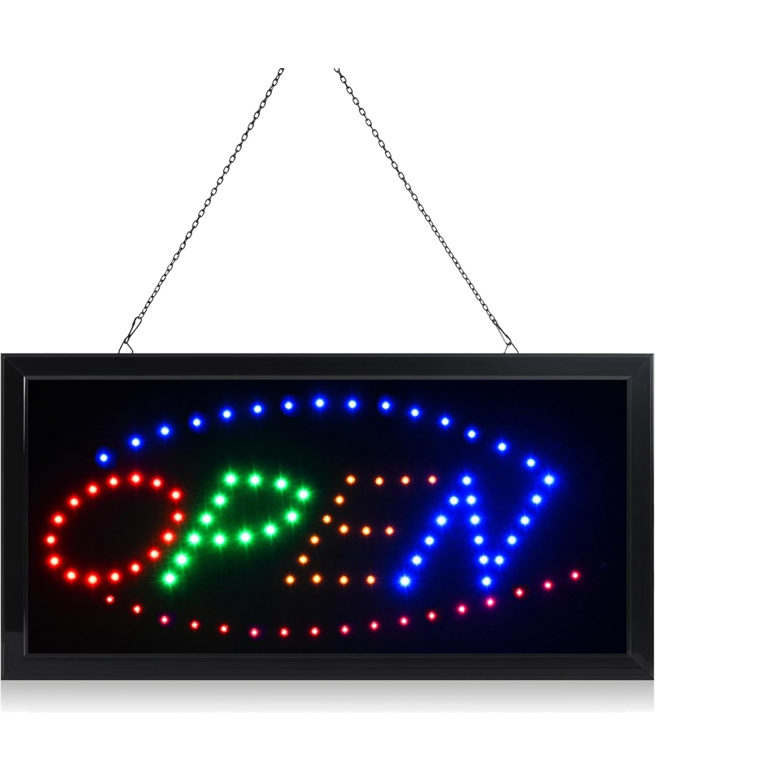 Customizable LED Neon Open Sign – High Visibility 19×10 Inches for Business