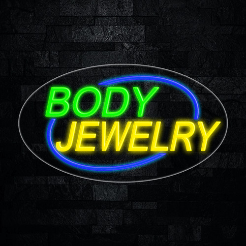 Body Jewelry LED Neon Sign 28″L x 16″H #34155