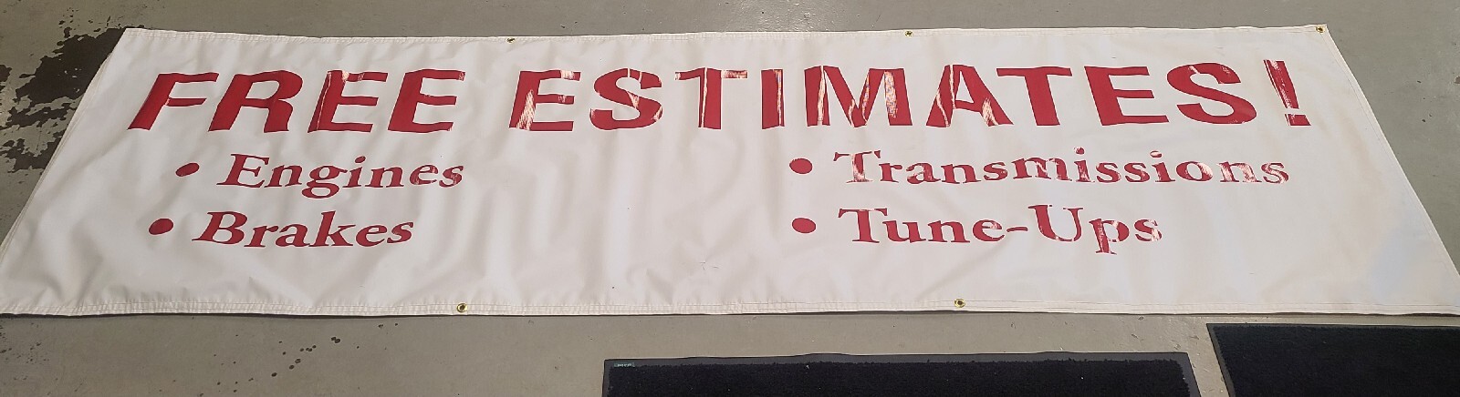 Vinyl Automotive Weatherproof Banner 2ft 10in x 9ft 10in—-FREE ESTIMATES
