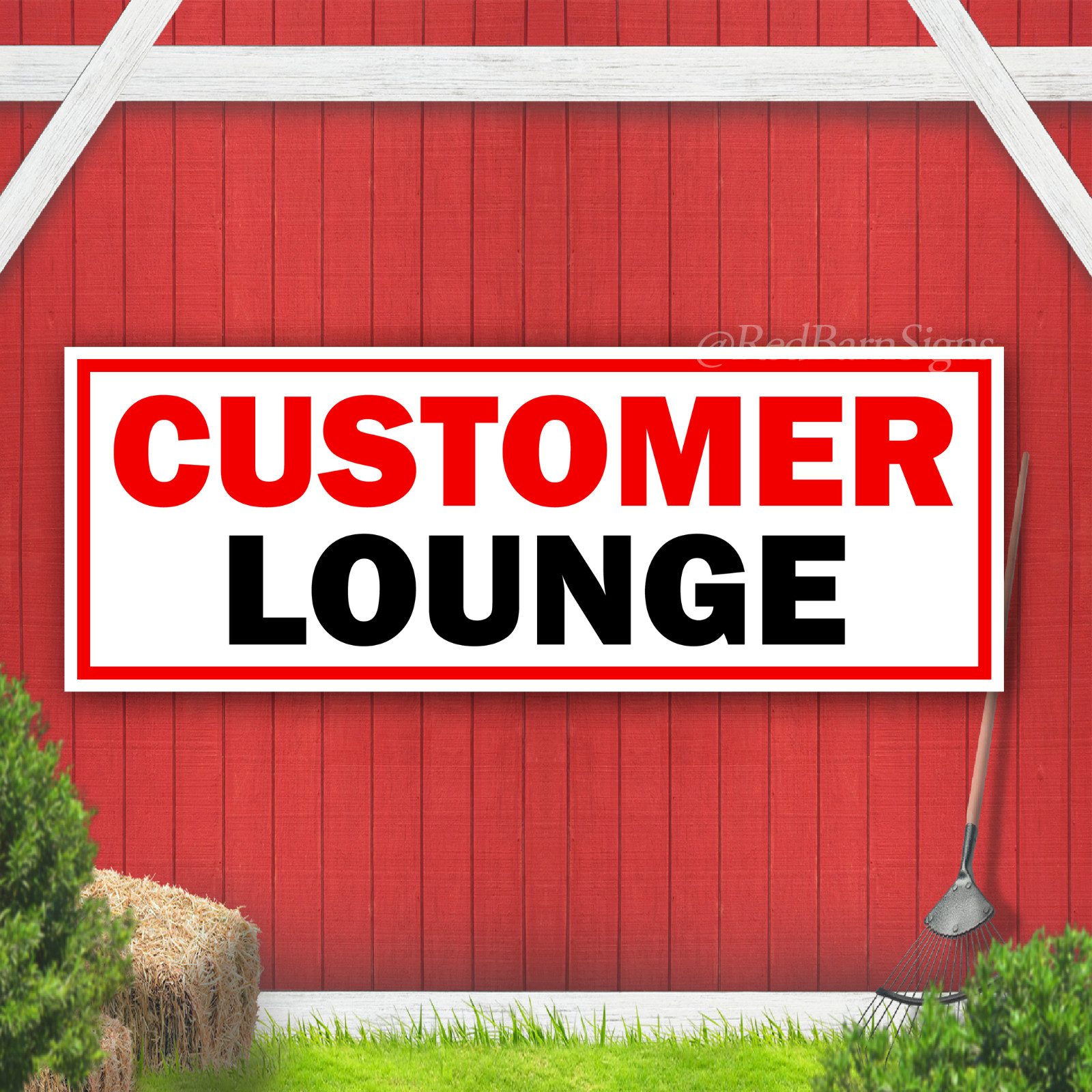 Customer Lounge Indoor Outdoor Vinyl Banner Design