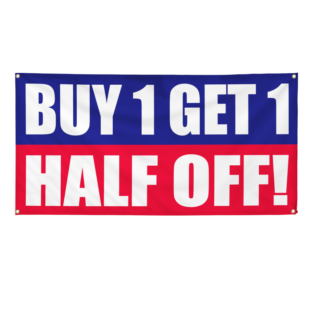 Vinyl Banner Multiple Sizes Buy 1 Get 1 Half Off! Promotion Business Business
