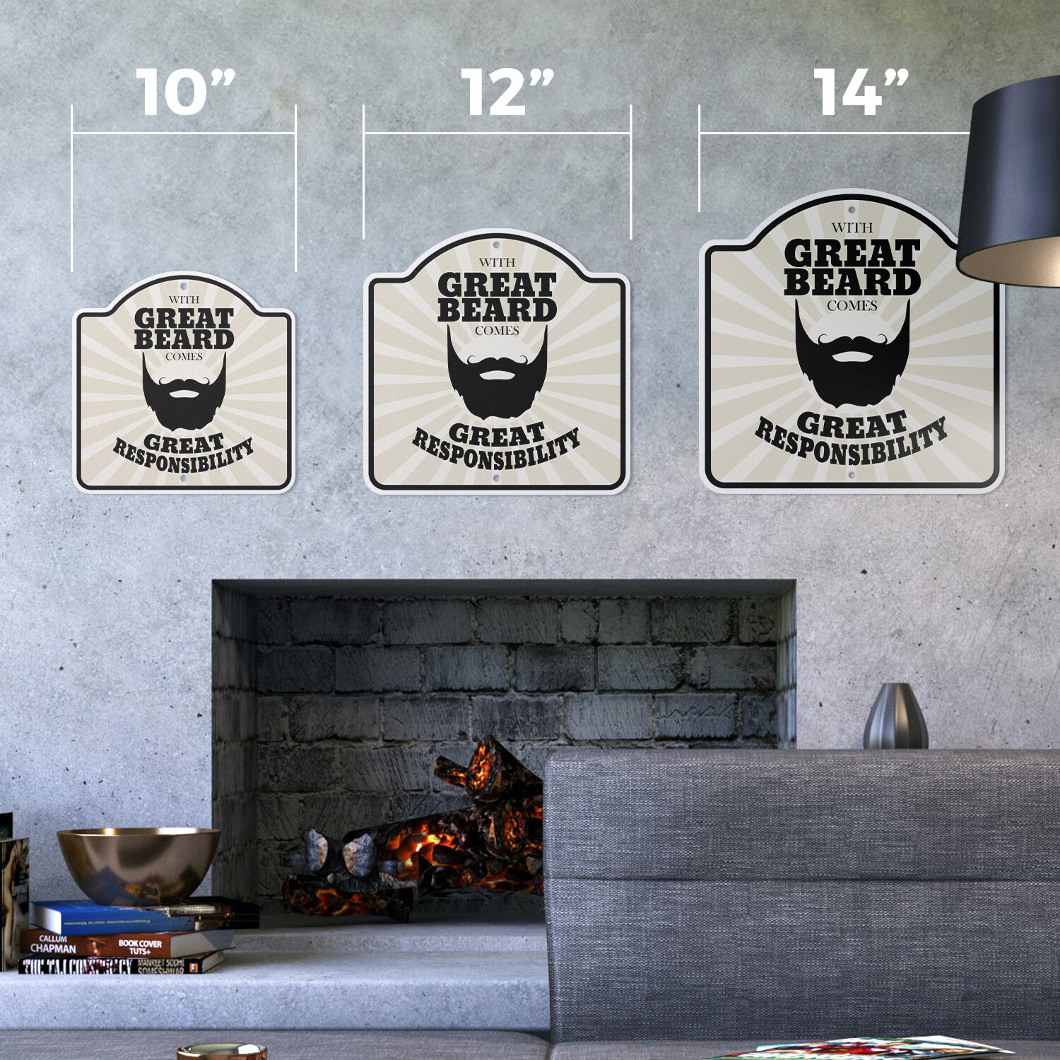 Great Beard Comes With Great Responsibility Novelty Plastic Sign