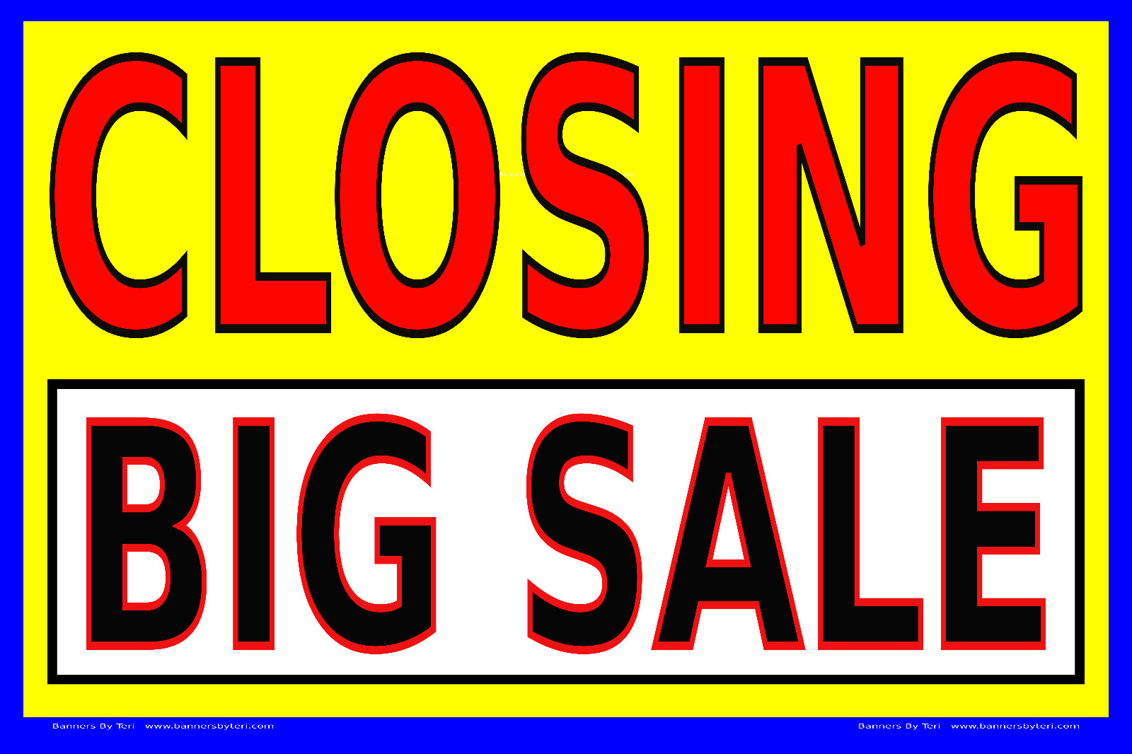 CLOSING BIG SALE – Vinyl Banner Signs – Several Sizes – Fast Shipping – USA MADE