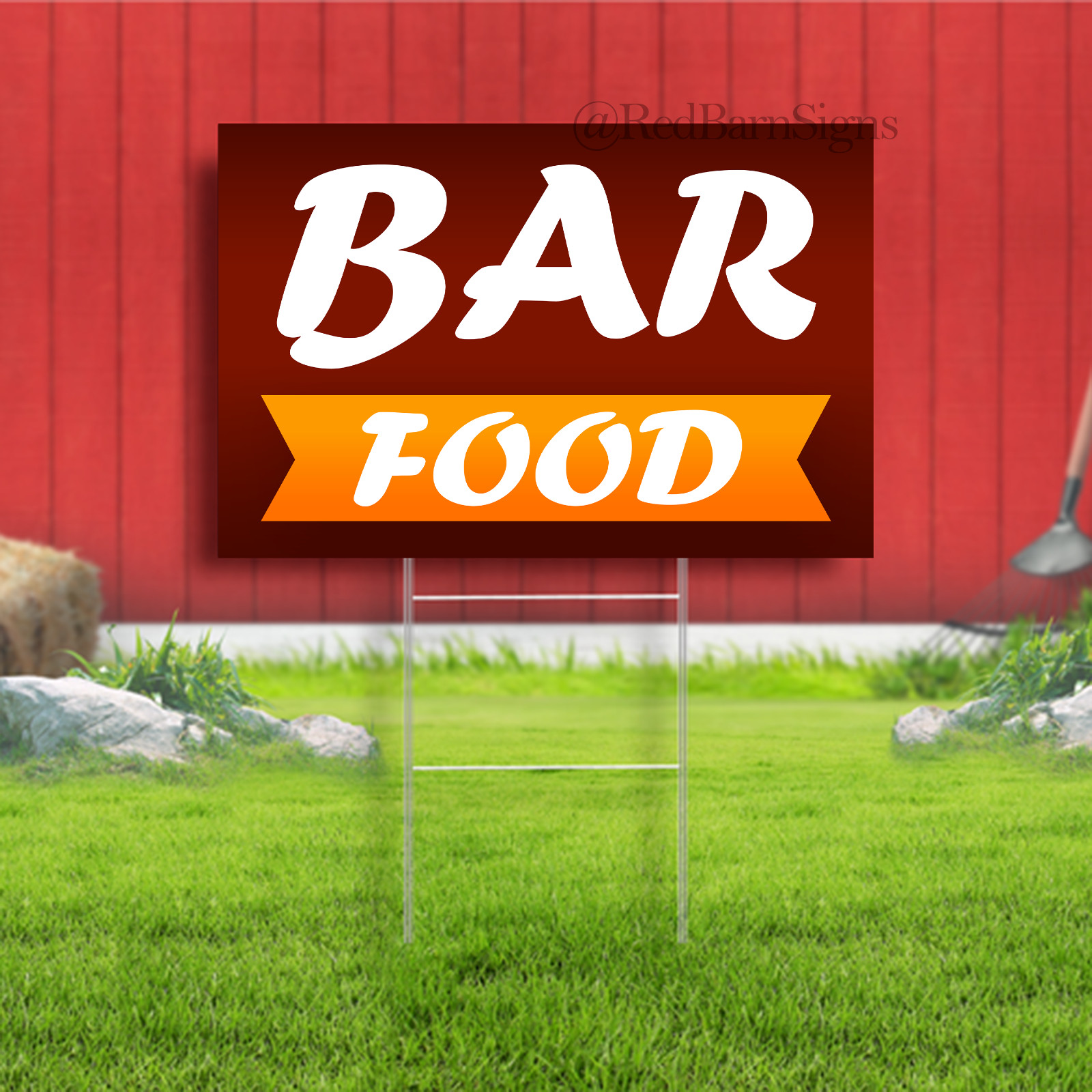 Bar Food Indoor Outdoor Yard Sign