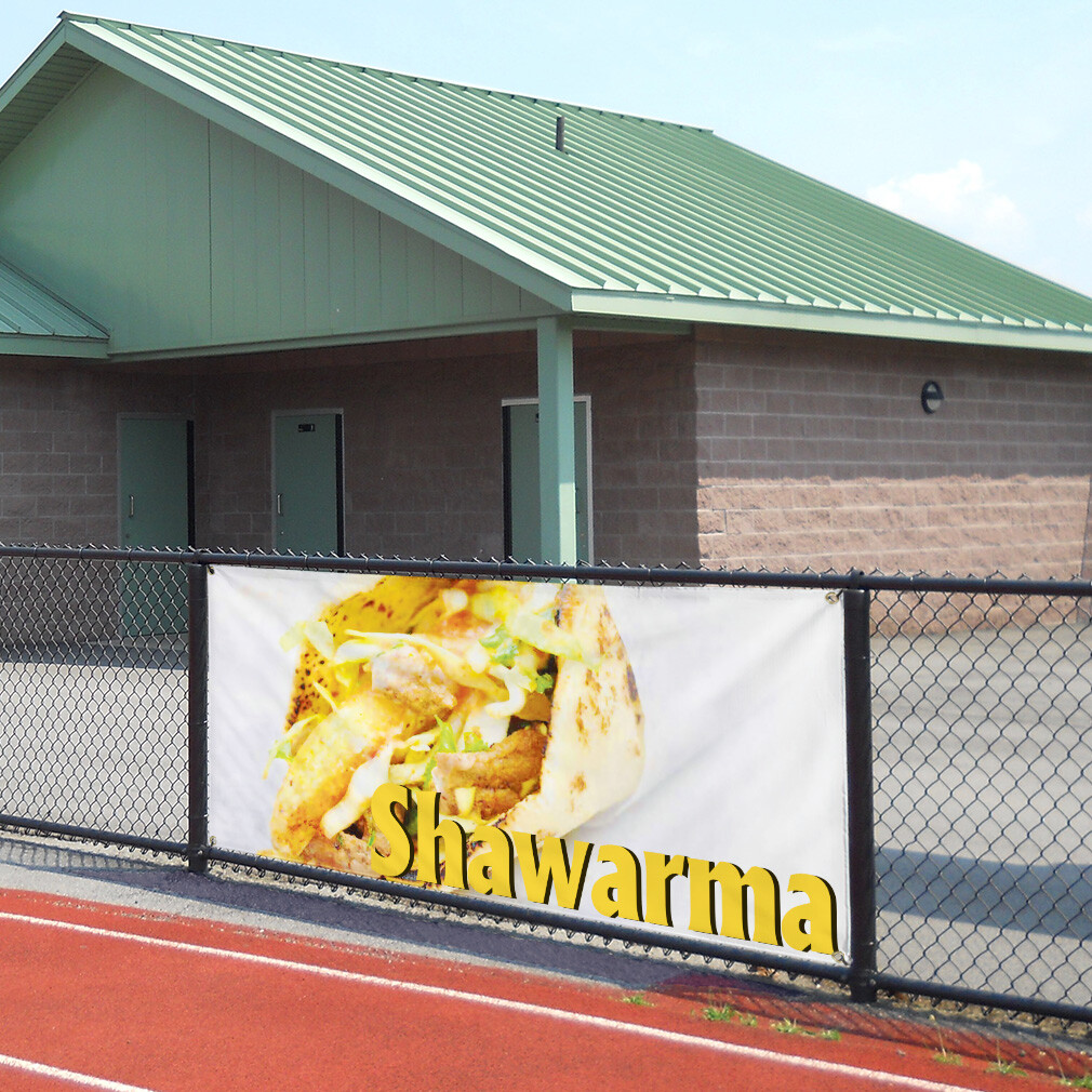 Vinyl Banner Multiple Sizes Shawarma Outdoor Advertising Printing Outdoor
