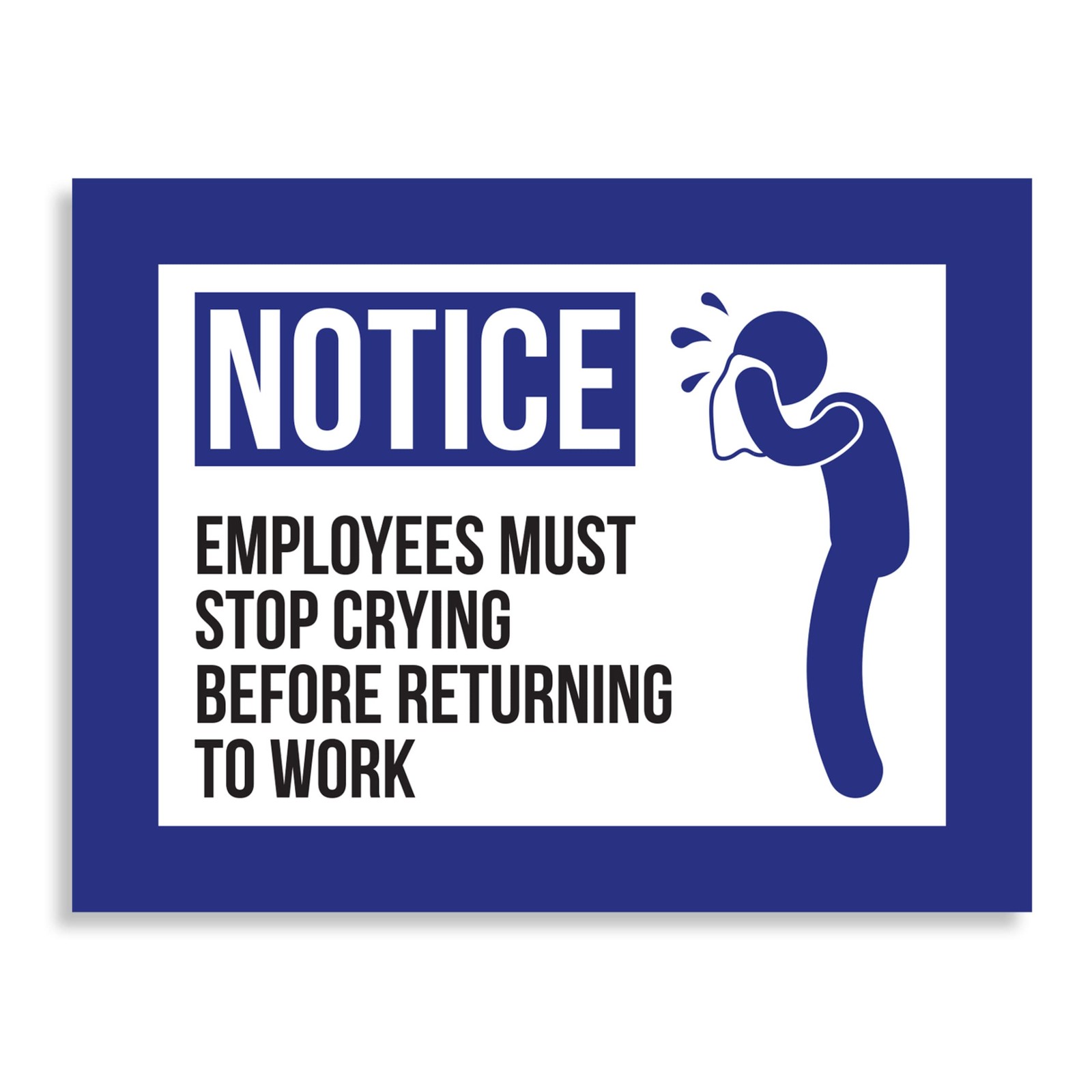 Super Funny, Easy Remove 3x4in Employee Notice Magnet. Employees Must Stop Cr…
