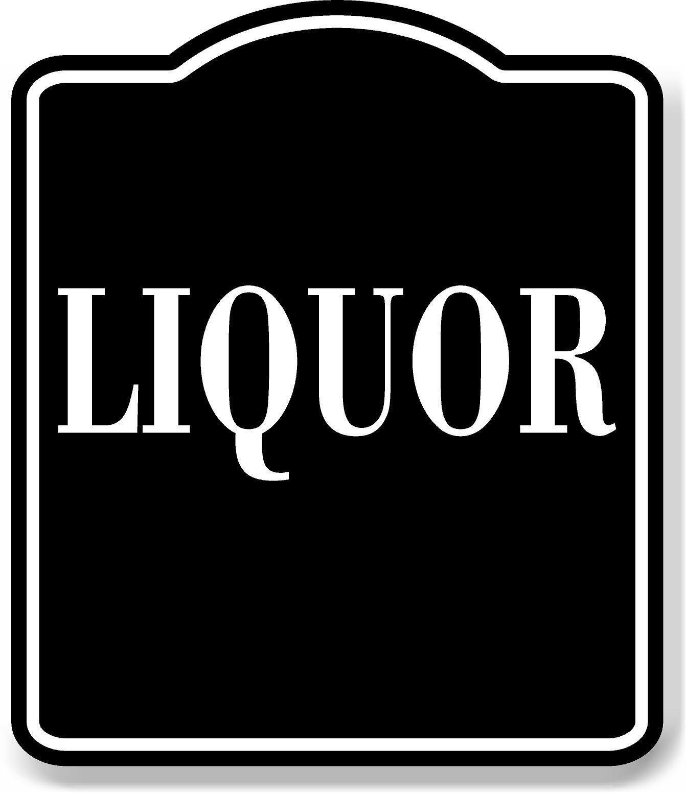 Liquor BLACK Aluminum Composite Sign