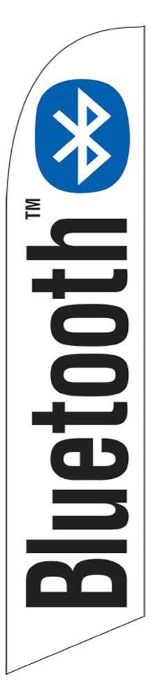 BLUETOOTH Banner Flag Sign Only Custom Designed Advertising Swooper