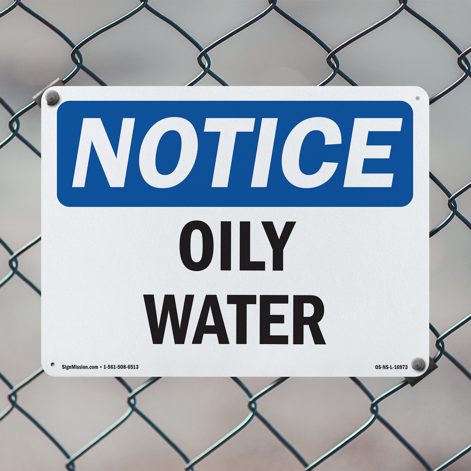 Oily Water OSHA Notice Sign Metal, Plastic, Or Decal – 5 or 10 Pack