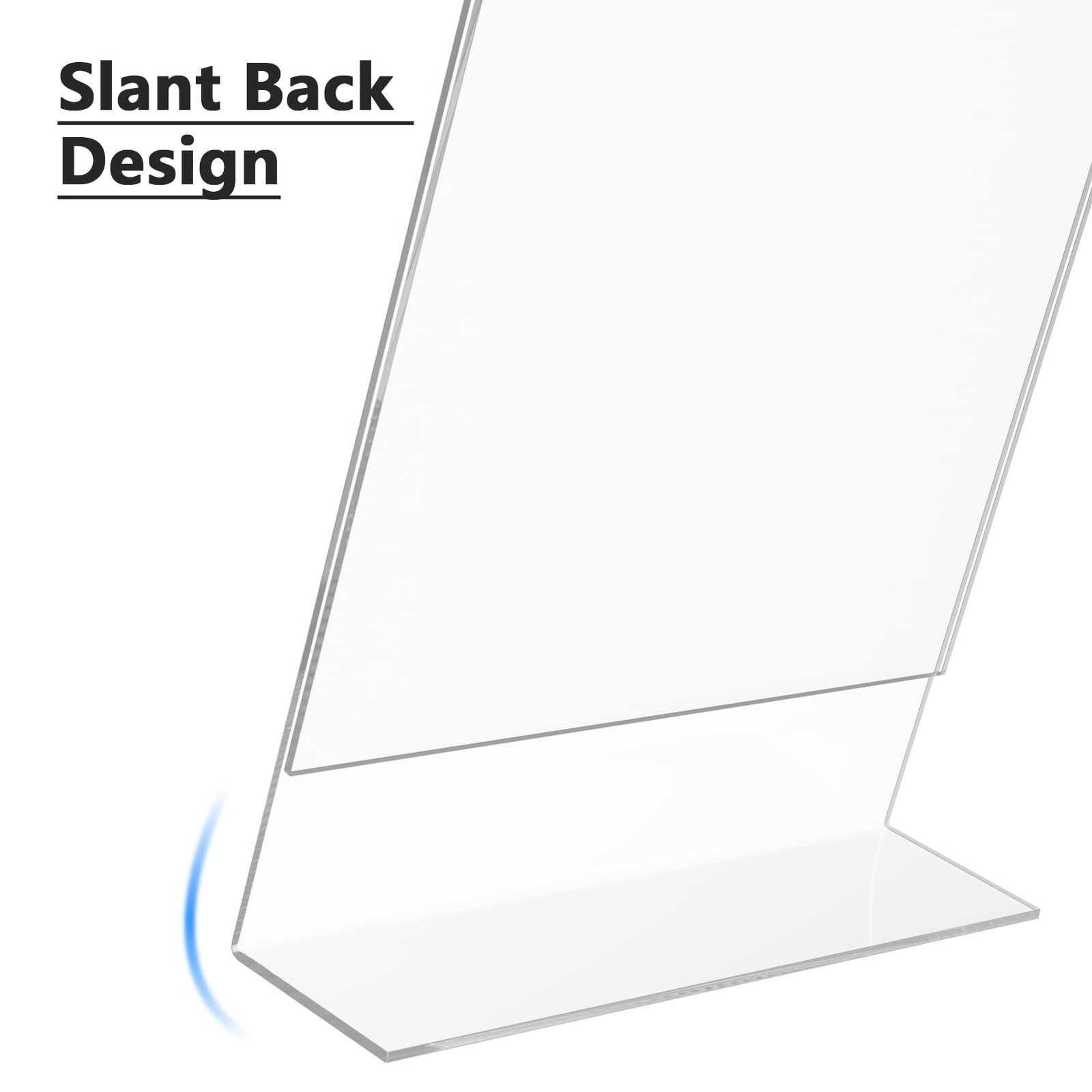 MaxGear 6 Pack Acrylic Sign Holder 8.5 X 11, Plastic Paper 8.5×11 inch, Clear