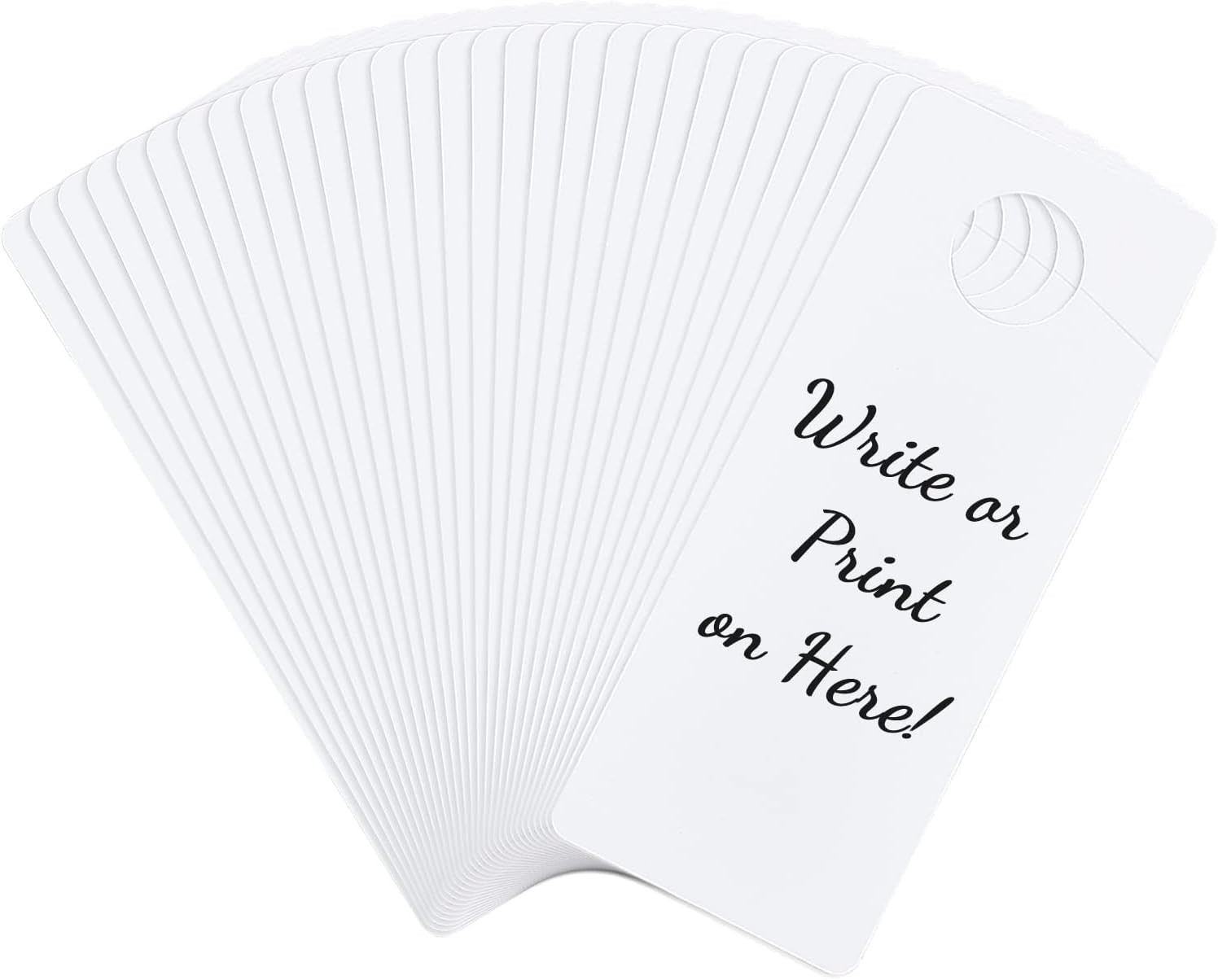 30 Pcs PVC Door Knob Hangers 8×3.23 Inch Blank Door Signs to Write Your Own Mess