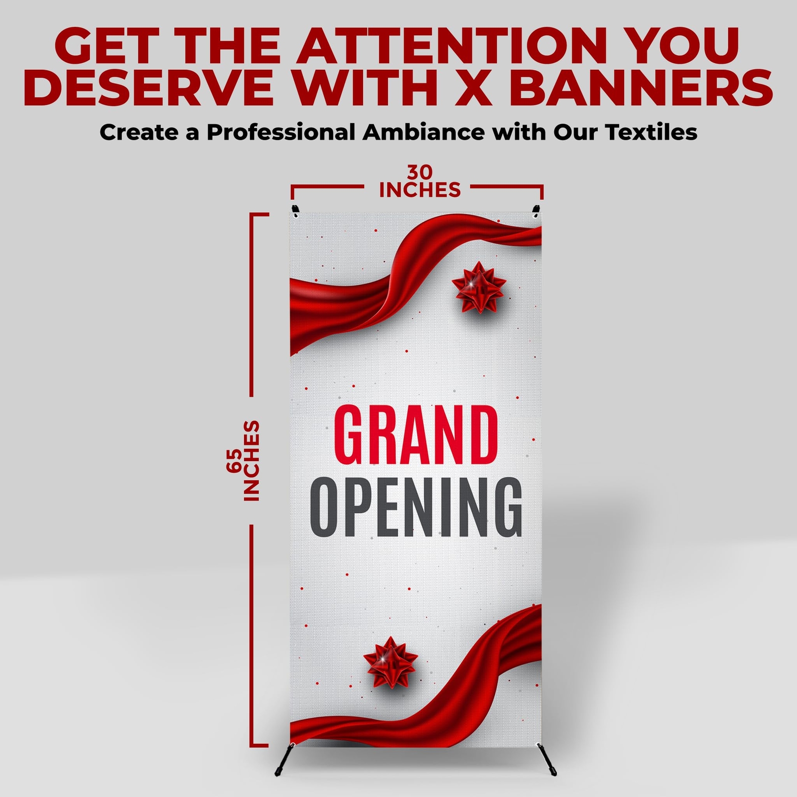 Events Sign Adjustable X Banner Stand | UV-Water Resistant Stand with Cover