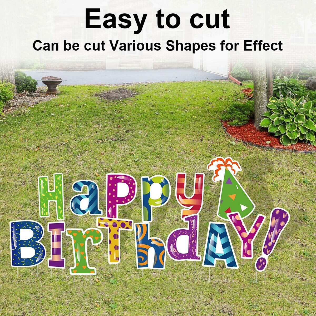 DIY Durable Blank Yard Sign W/ Smart Stakes for Political Campaigns,Rent,Sales