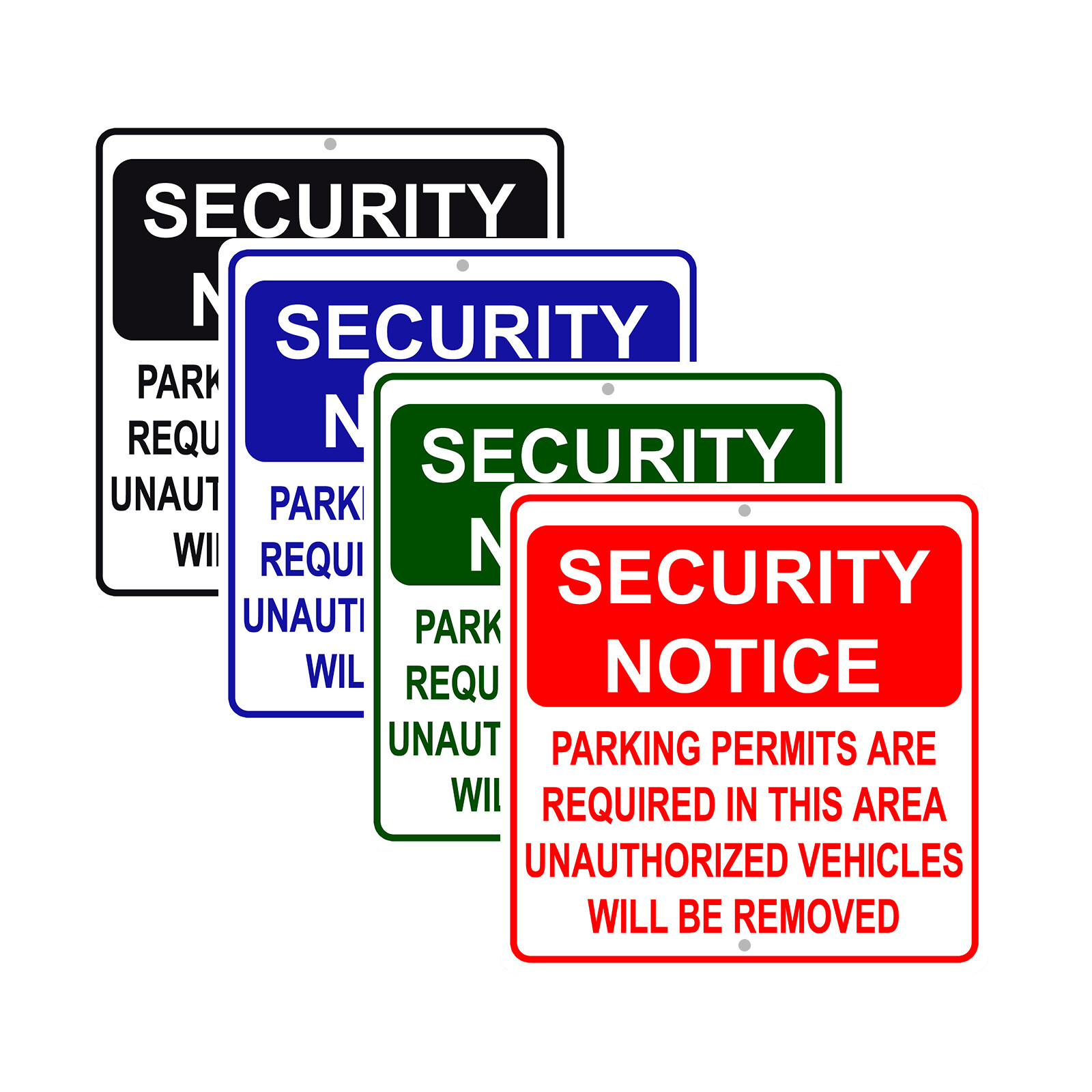 Parking Permits Are Required In This Area 12″x12″ Novelty Aluminum Metal Sign
