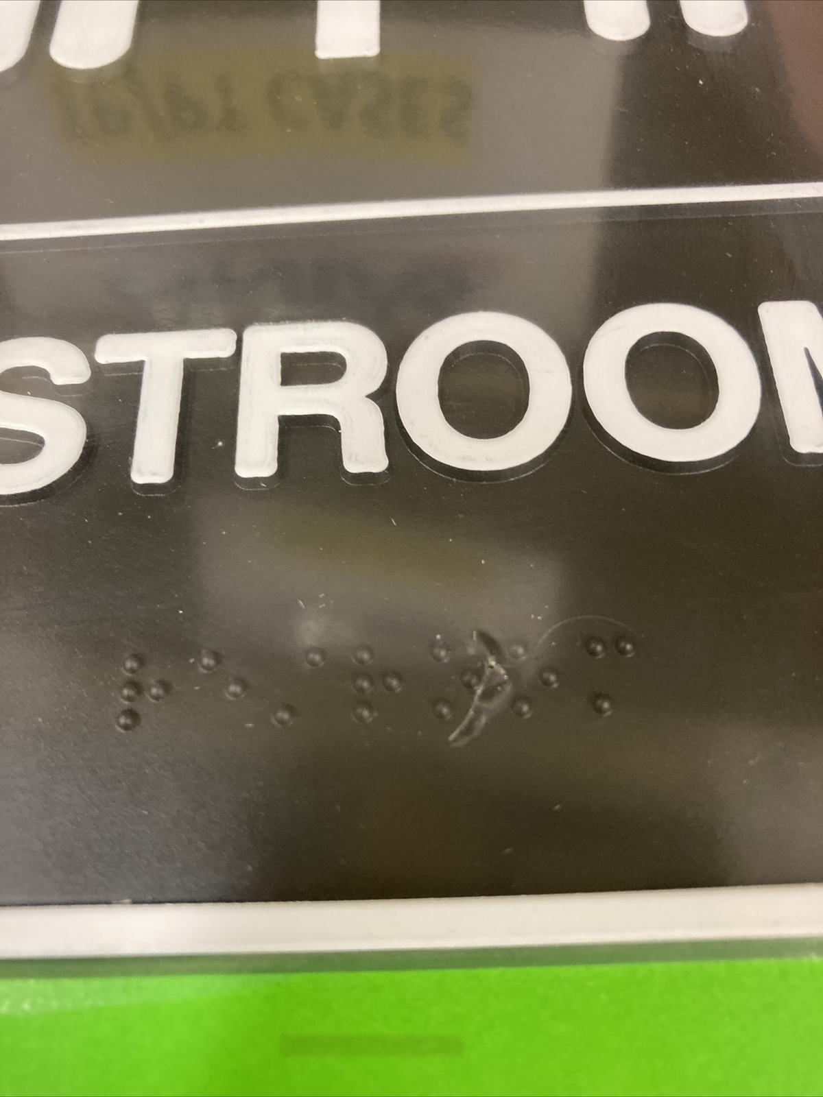 Unisex Black Restroom Sign Braille ADA Standards 5-1/2″ x 8-1/2″ Bathroom B13