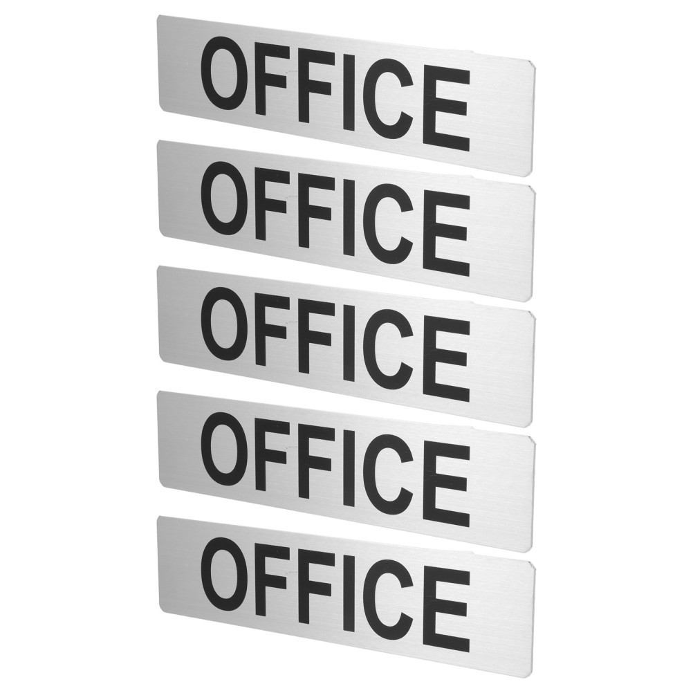 Reusable Metal Office Door Sign Aluminum Alloy Silver Business Plaque