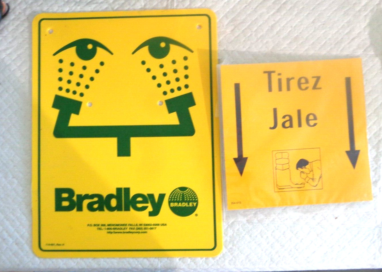 Two Eyewash Station signs