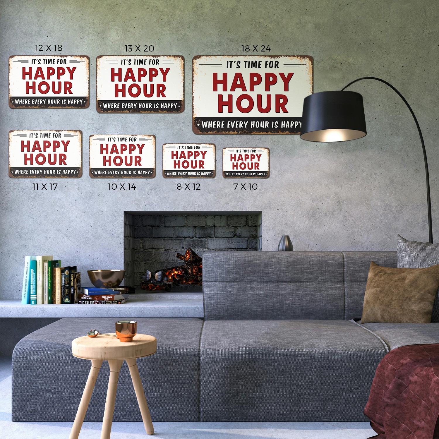 Happy Hour Street Sign Cheers Are Near Durable Perfect for Patios Bars Game