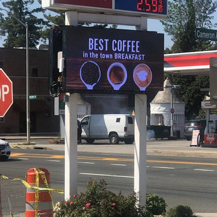 Make an Offer Double sided 40″X78″ P10 Series HD digital led sign outdoor