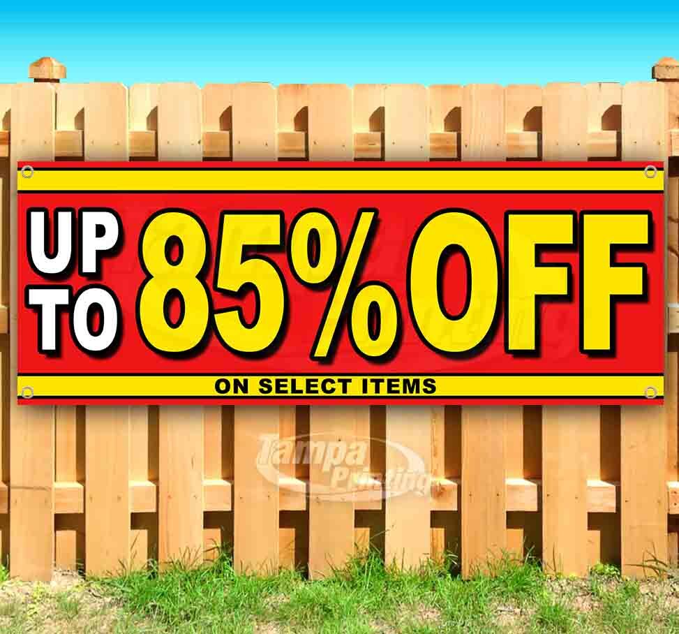 UP TO 85% OFF ON SELECT ITEMS Advertising Vinyl Banner Flag Sign Many Sizes SALE