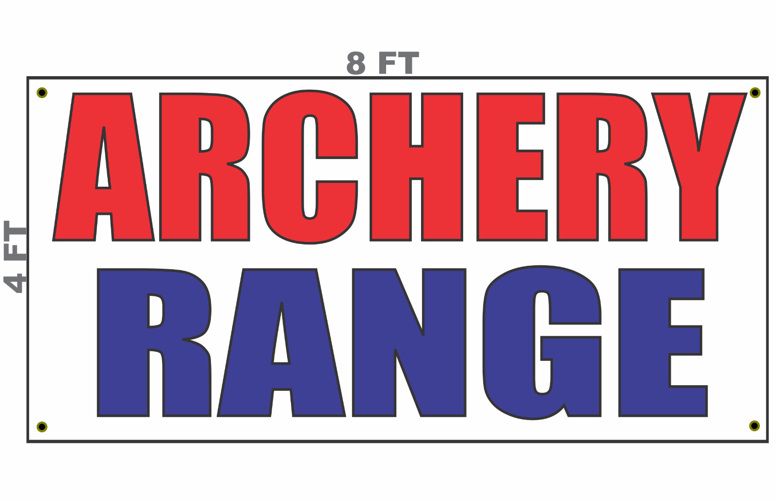 Archery Range Banner Sign 4×8