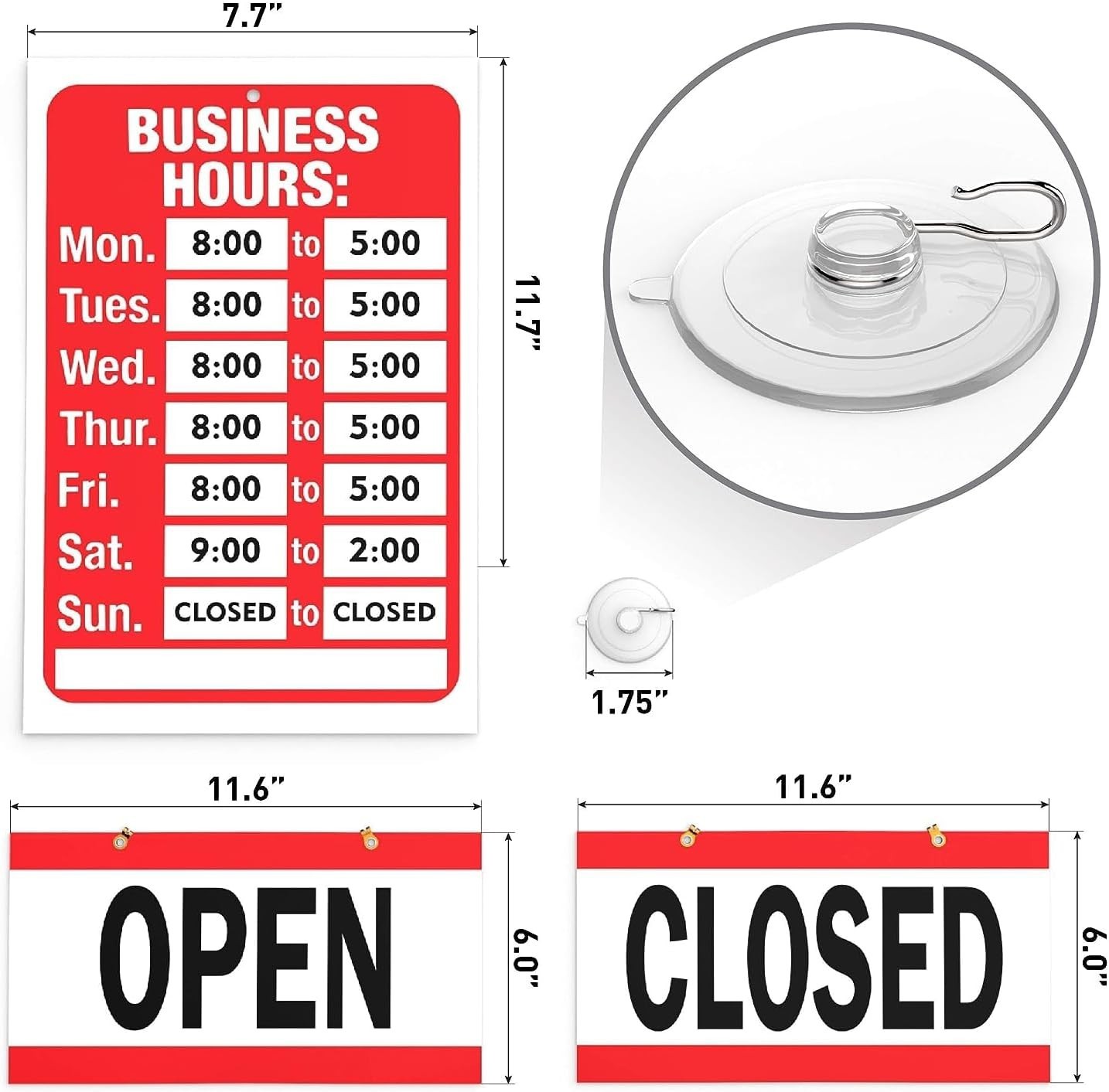 Open Closed Sign with Adhesive Pads – Transform Your Business Visibility