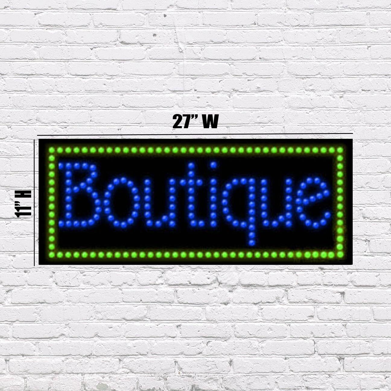LED Boutique Sign | Light Up Sign | 11″H x 27″W x 2″D