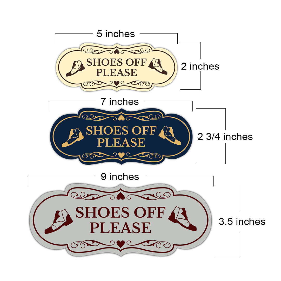 Designer Shoes Off Please (Boots) Wall or Door Sign