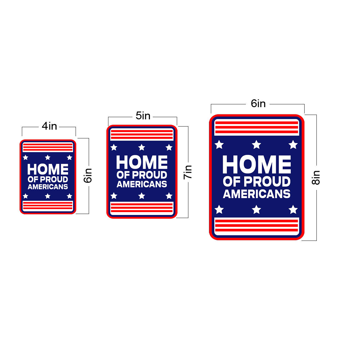 Portrait Round Plus Home of Proud Americans Door or Wall Sign