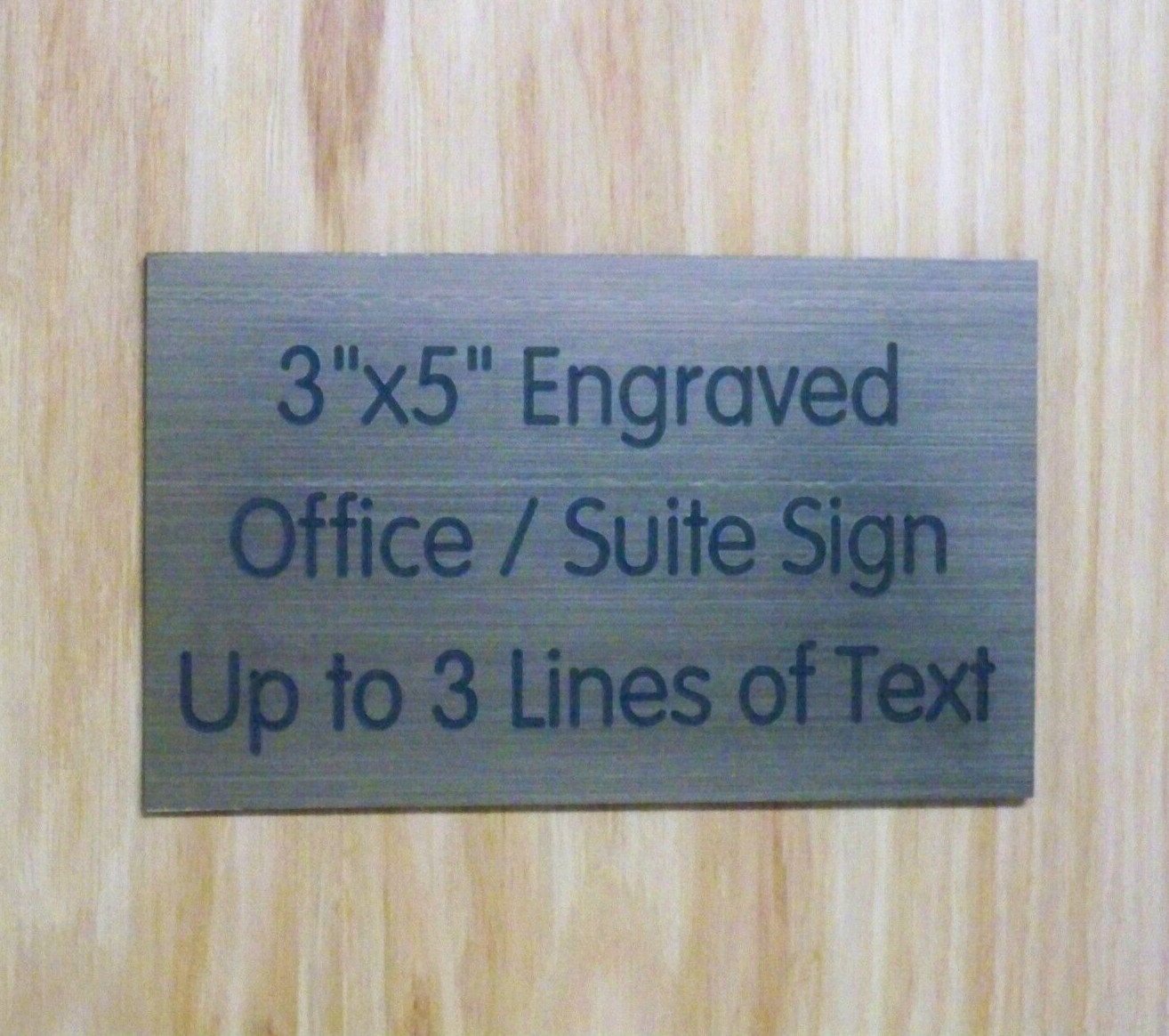 Custom Engraved 3×5 inch Bronze Sign | Add Your Wording | with Adhesive Backing