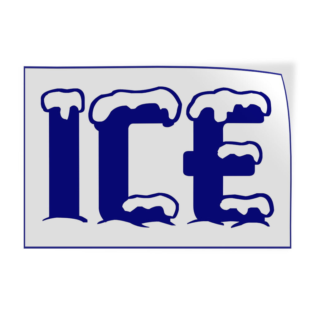 Decal Stickers Ice Cold Drinks Restaurant Food Bar B Vinyl Store Sign Label