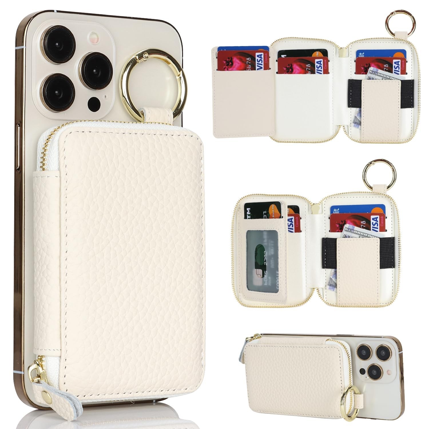 Cavor Compatible with MagSafe Wallet Genuine Leather Cash Wallets for Women, …