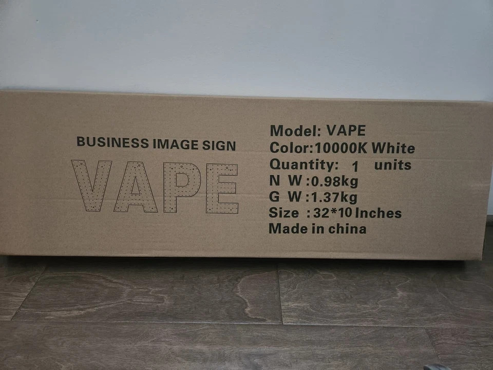 32″x10″ LED VAPE Sign for Smoke Shops, Super Bright Design