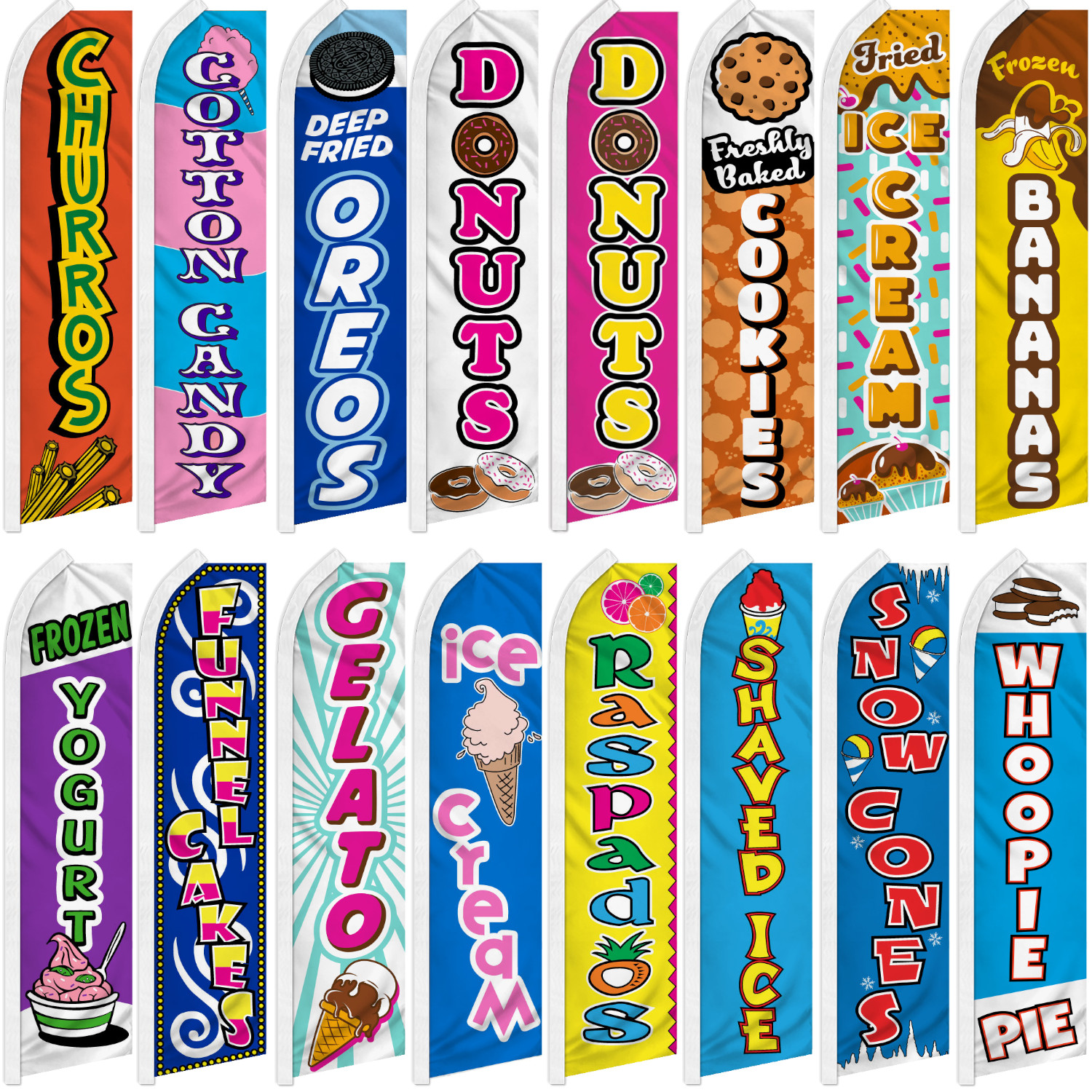 Dessert Swooper Feather Flutter Flag Food Concessions
