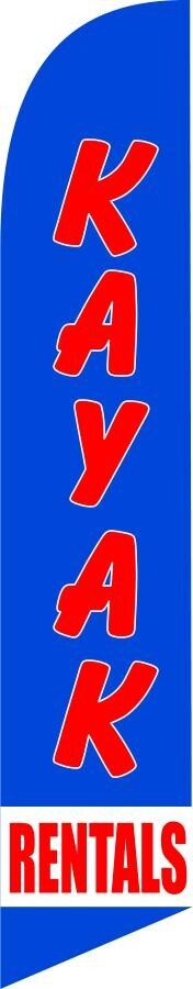 KAYAK RENTALS SWOOPER FEATHER FLAG BANNER SIGN KIT 7326
