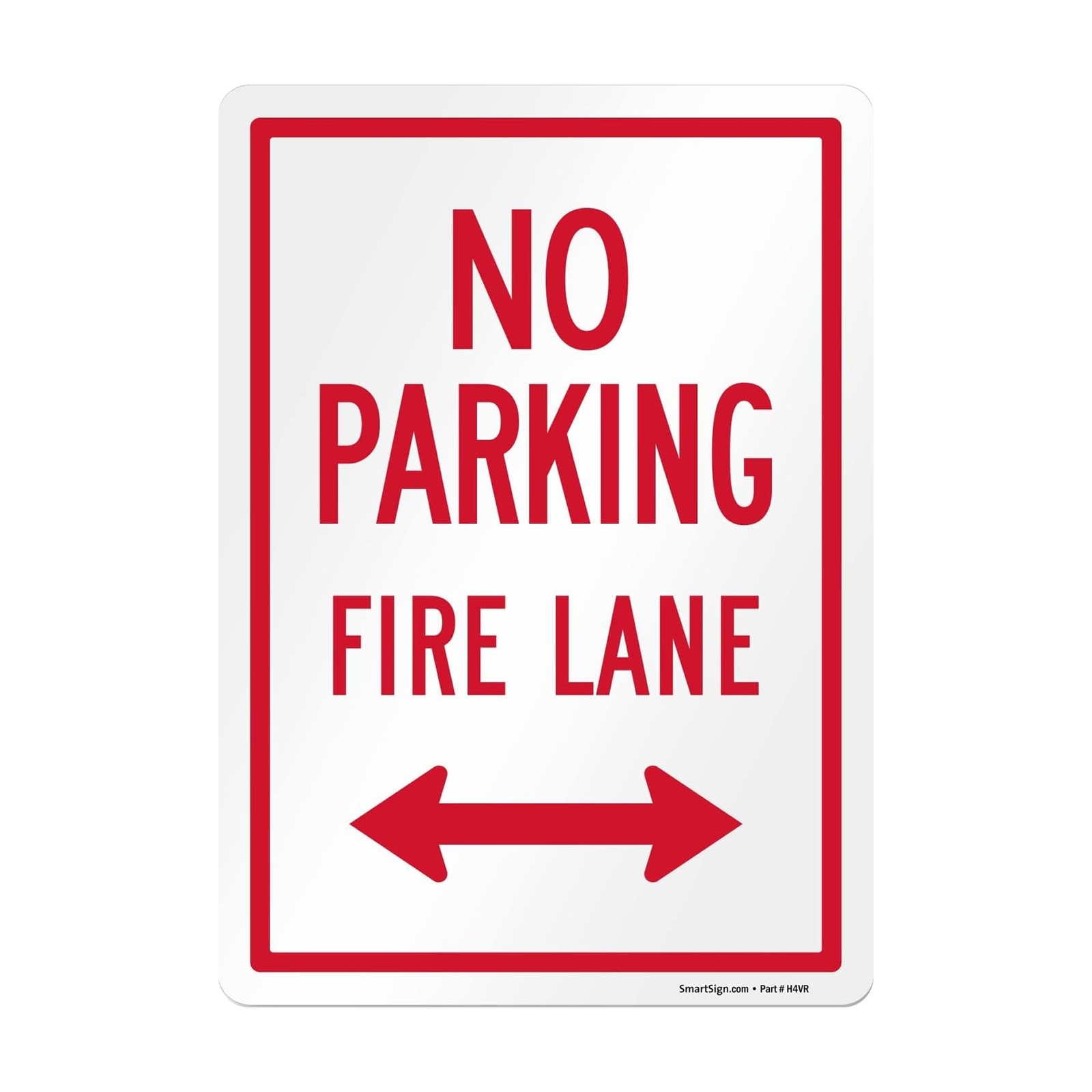 14 x 10 inch “No Parking – Fire Lane” Metal Sign with Bidirectional Arrow, 40…