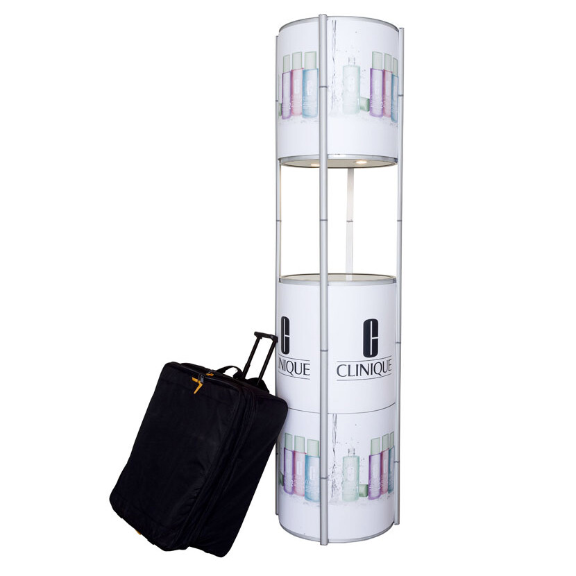 Optim 80″ Collapsible Trade Show Promotion Counter Aluminum Display for Exhibit