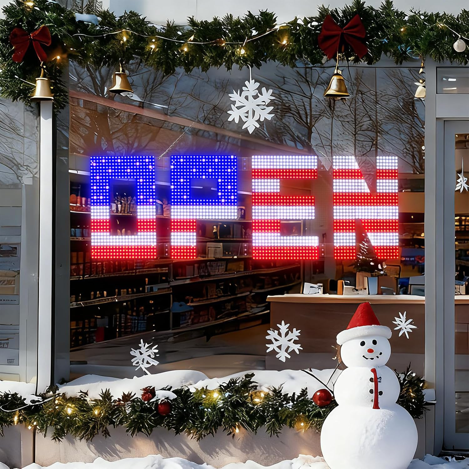 Large 50″ LED Open Sign with Remote & Bluetooth – Super Bright & Dimmable