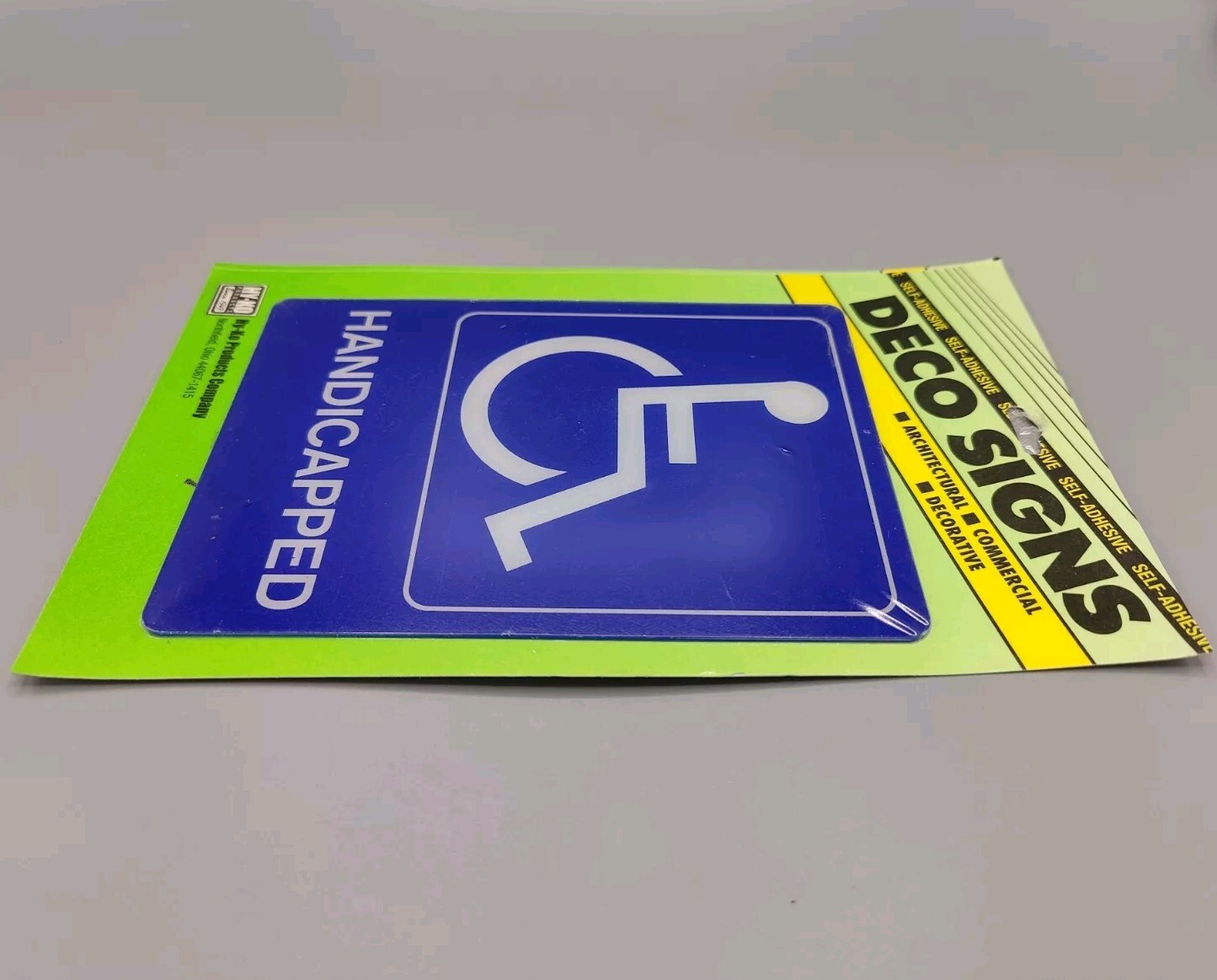 Hy-Ko Handicapped Handicap Wheelchair Disabled Plastic Self-Adhesive 5″ x7″ D-17