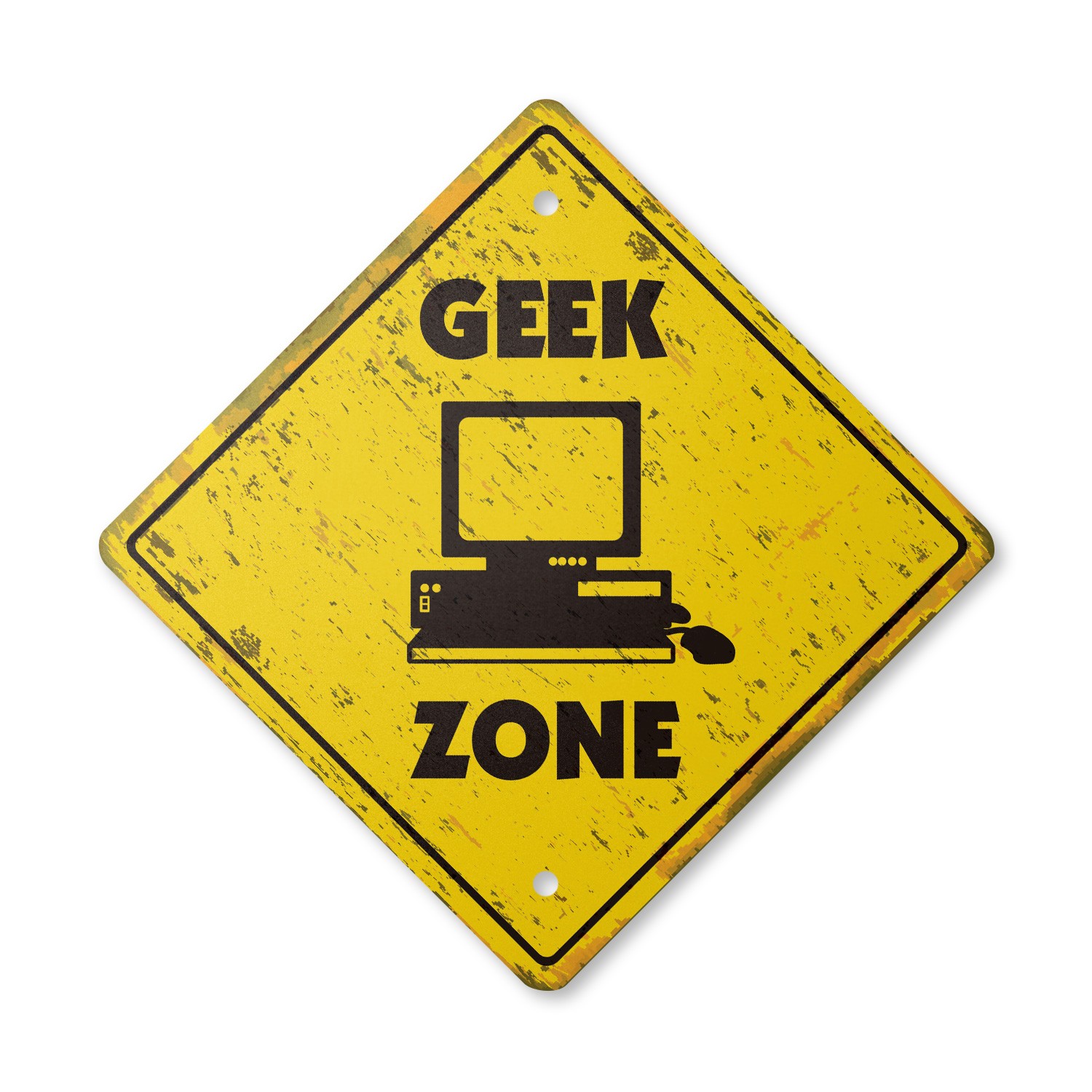 Geek Vintage Crossing Sign Zone Xing nerd dork revenge of the nerds pocket prote